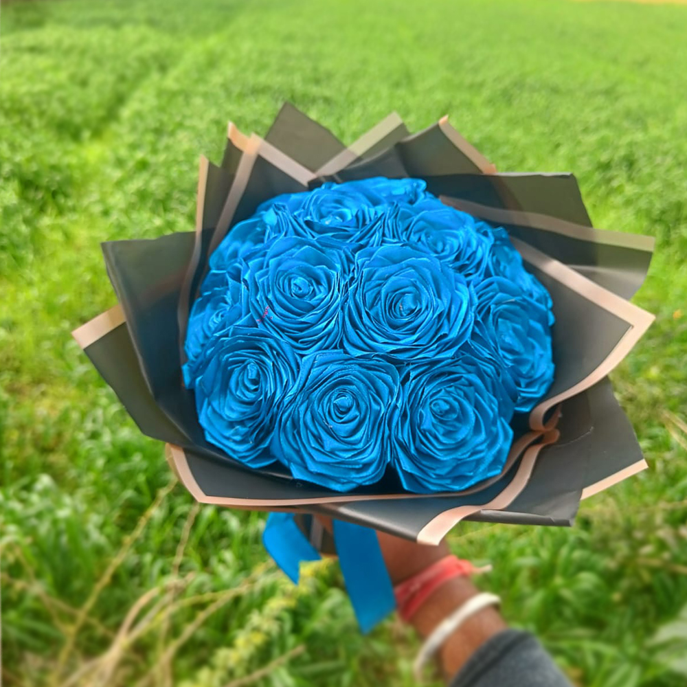 Blue Elegance Flower Bouquet
