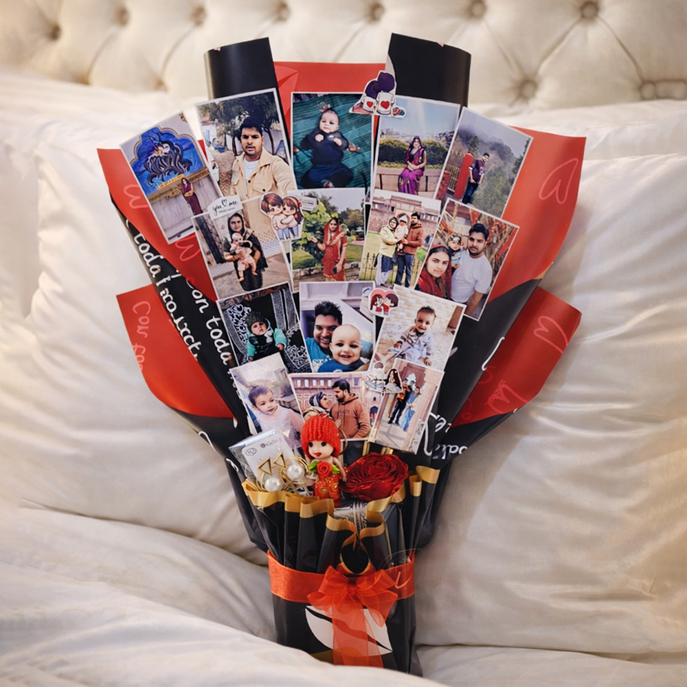Premium Personalized Photo Memory Bouquet