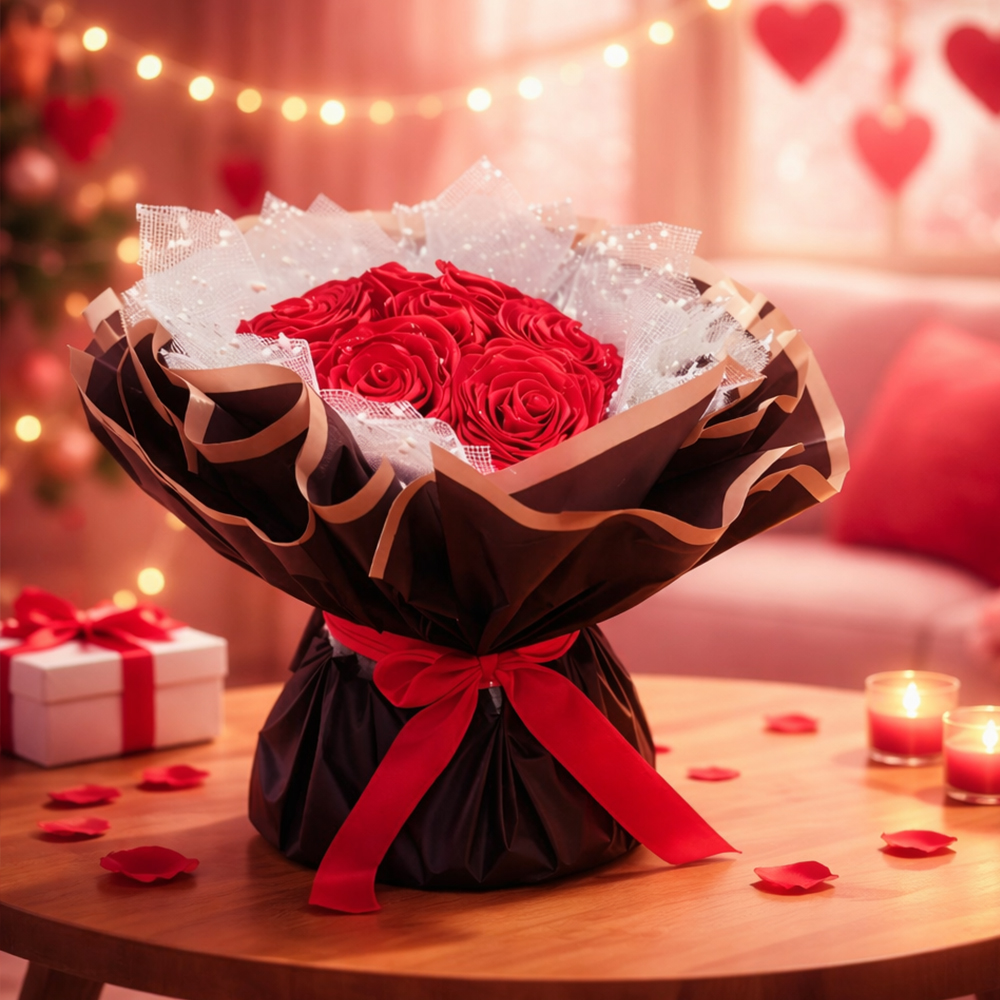 Red Rose Romance Bouquet thumbnail 2