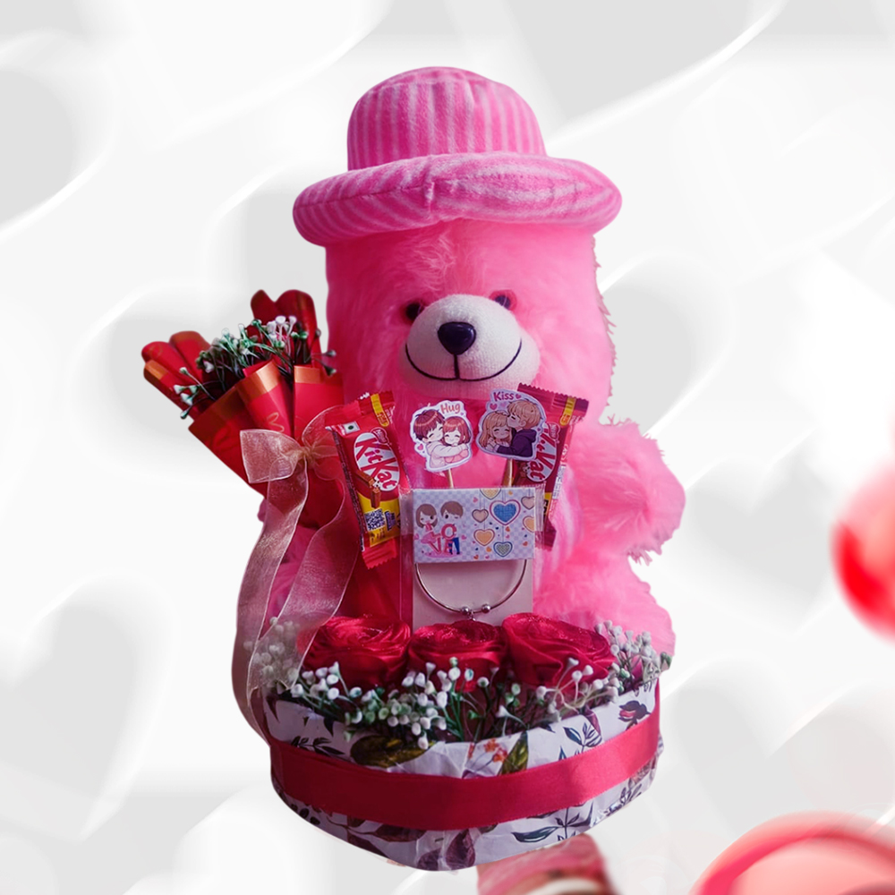 Romantic Teddy Love Gift Hamper thumbnail 2