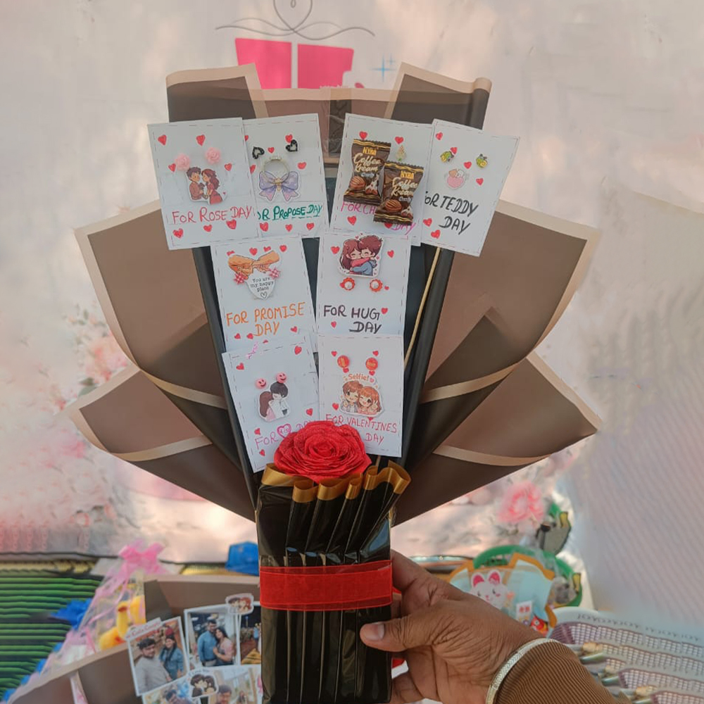 Valentine Week Special Love Card Bouquet
