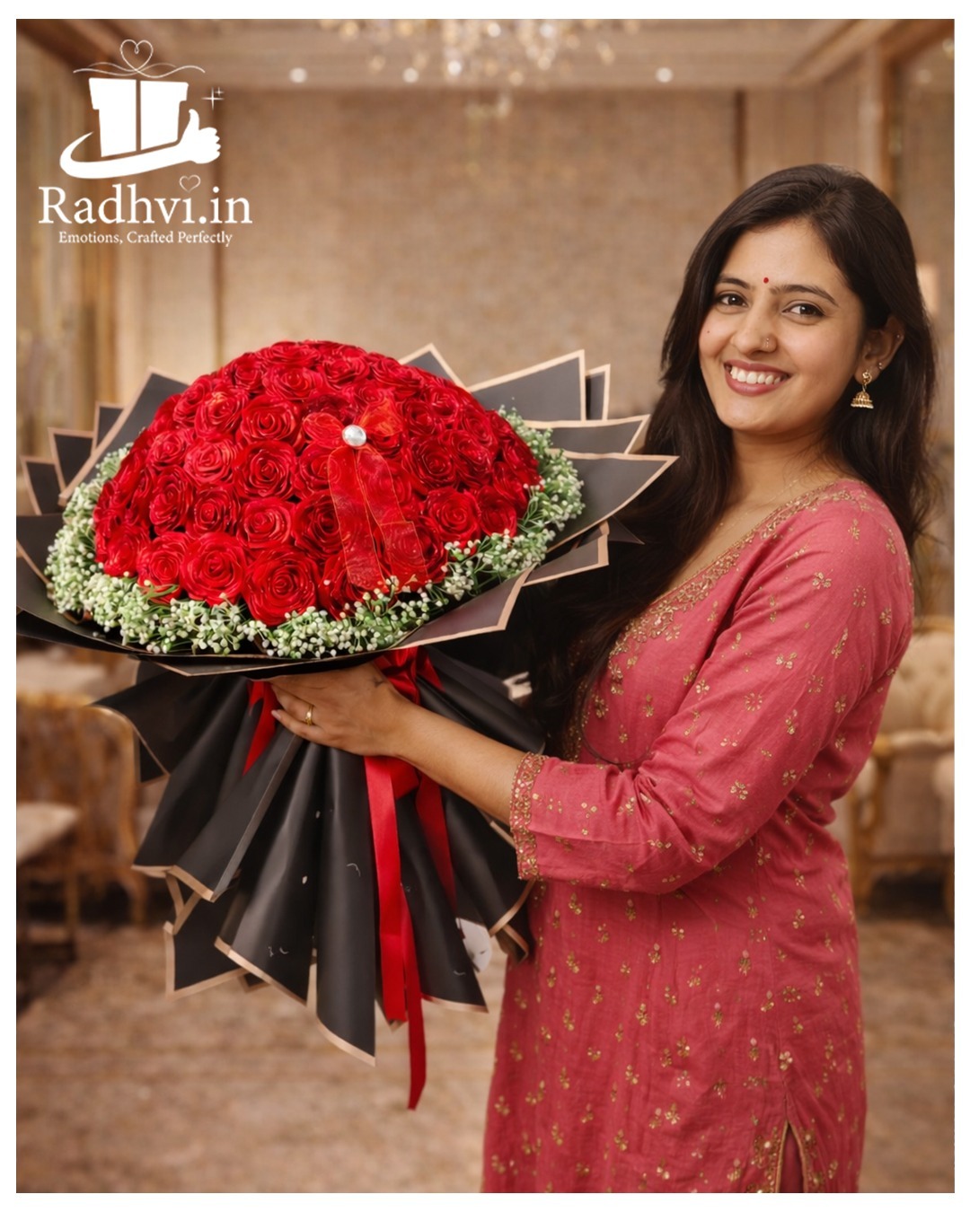 Luxury 80 Red Roses Bouquet